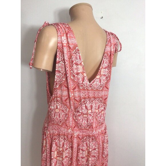 Floral Maxi Dress Cottage Core Side Pockets Womens XL - Picture 8 of 10